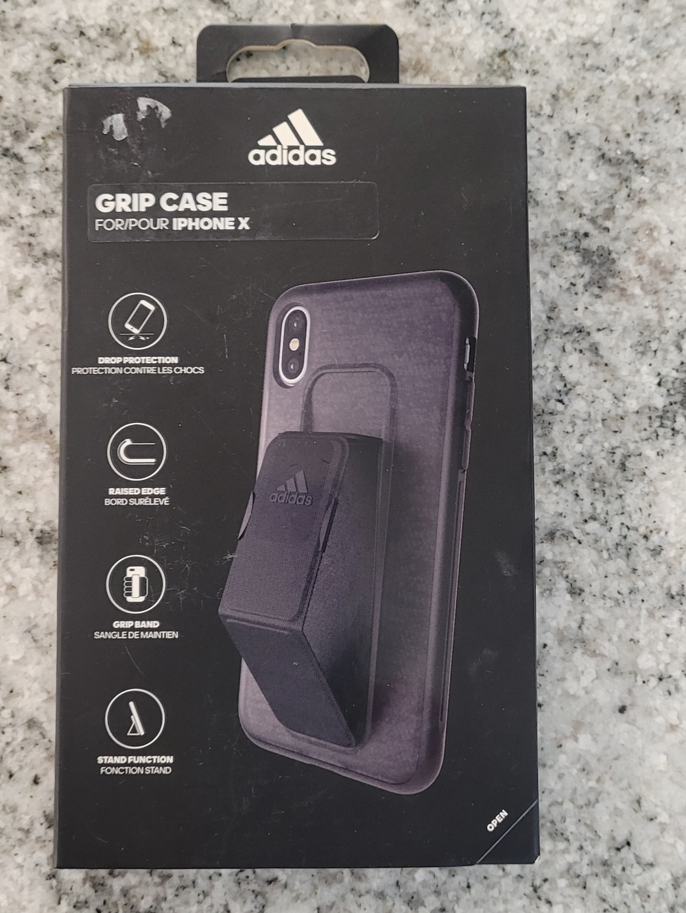 adidas Black Grip Case with Integrated Band for iPhone X
